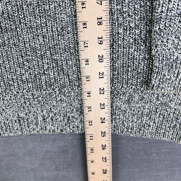 Vintage INC Sweater Womens XL‎ Grey Chunky Knit Cowl Neck Henley Pullover 90s - Picture 7 of 8